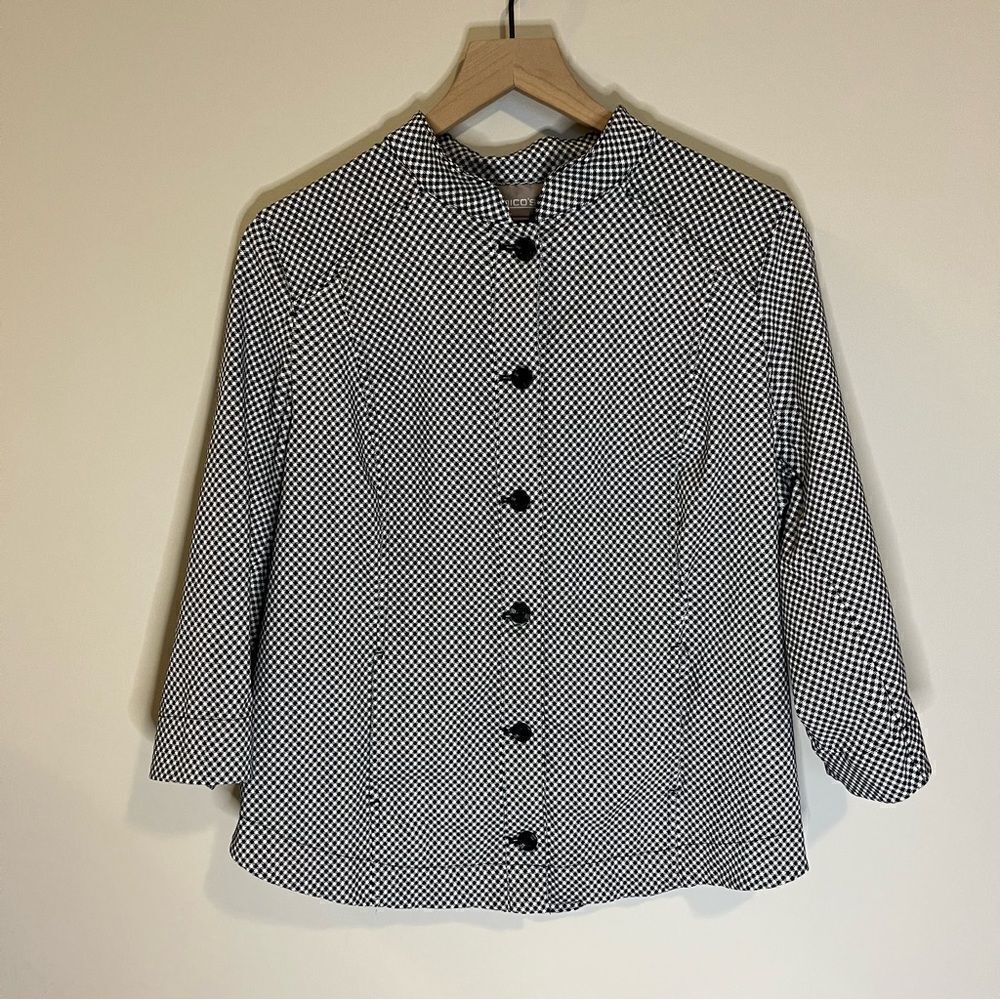 Chicos Houndstooth Stretch Jacket - Picture 3 of 14